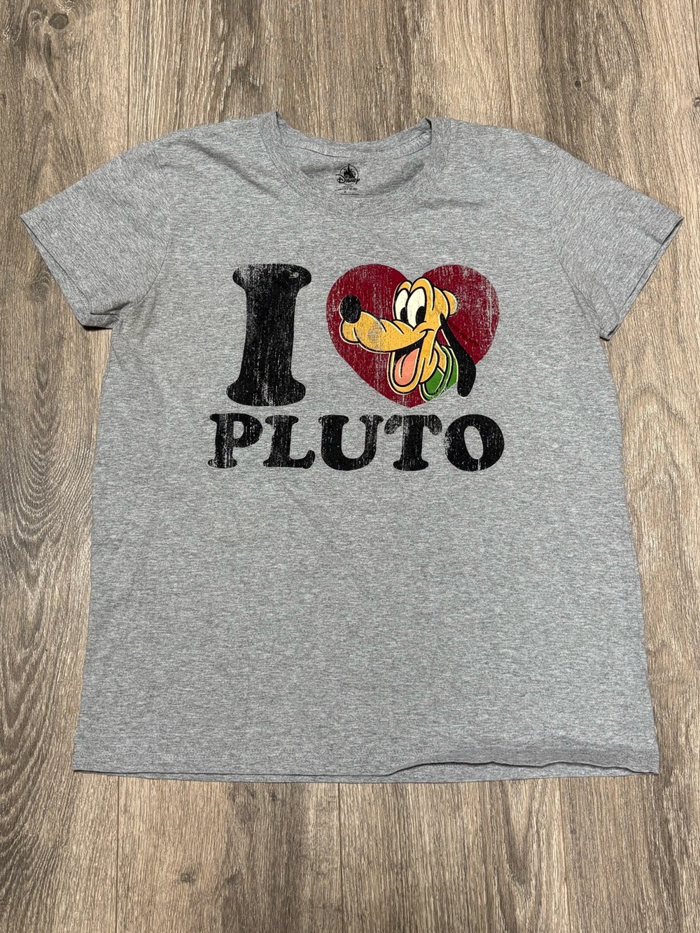 Disney Grey 'I Heart Pluto' Graphic Tee
